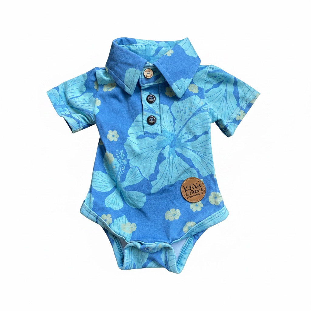 Hibi_blooms onesie polo ocean