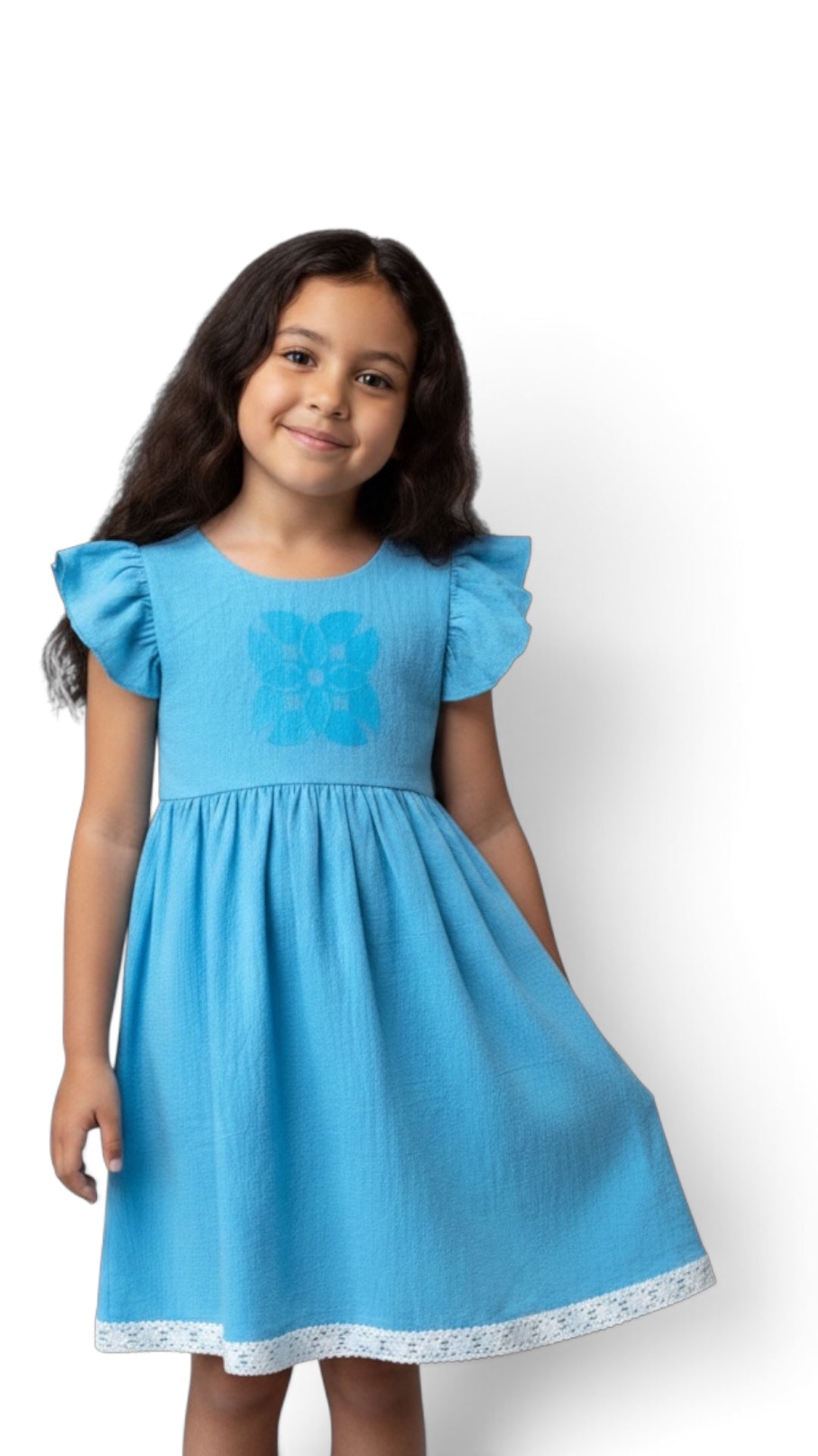 Quilt patch sundress Sky