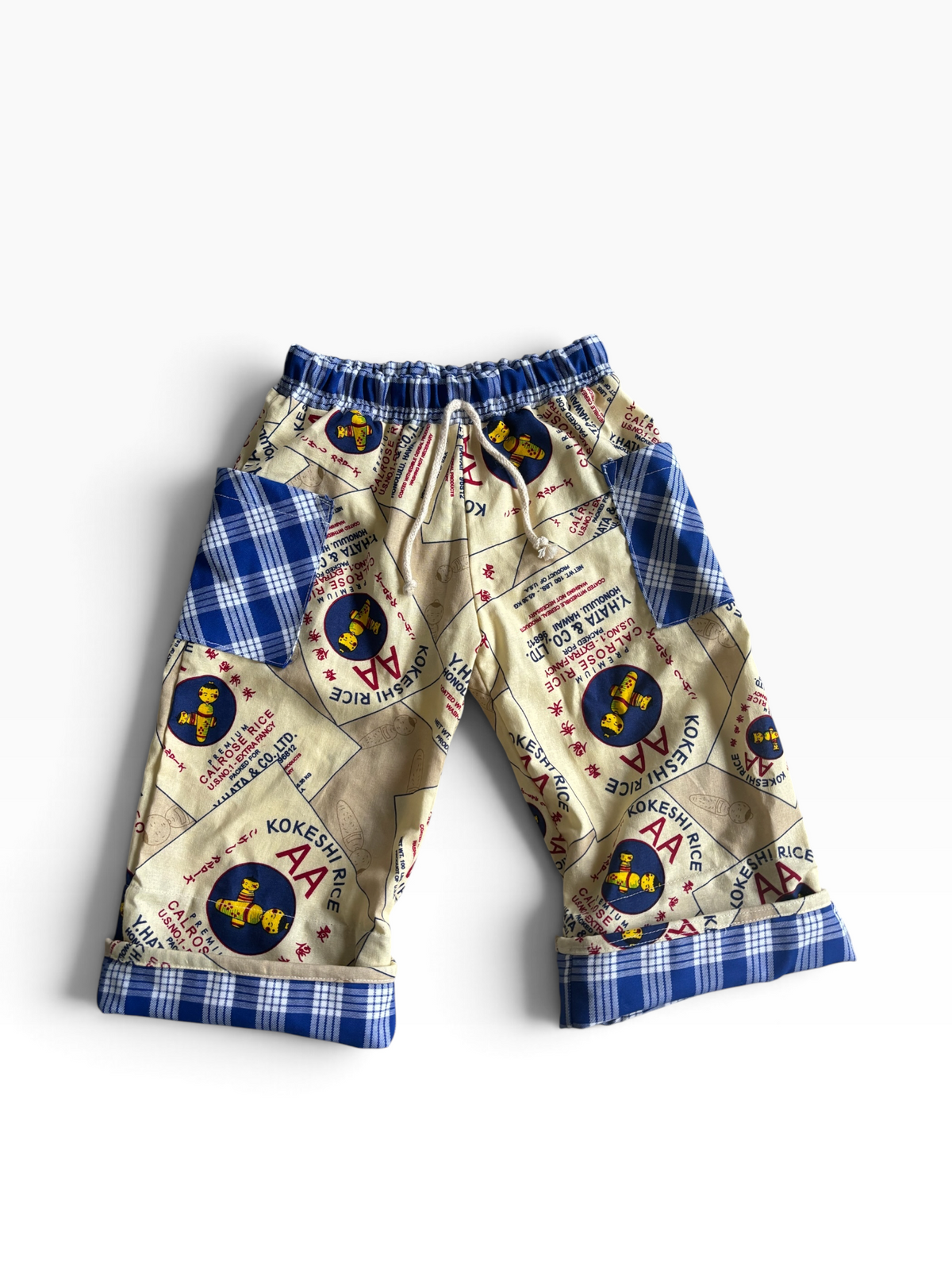 RICEbag pants- blue palaka