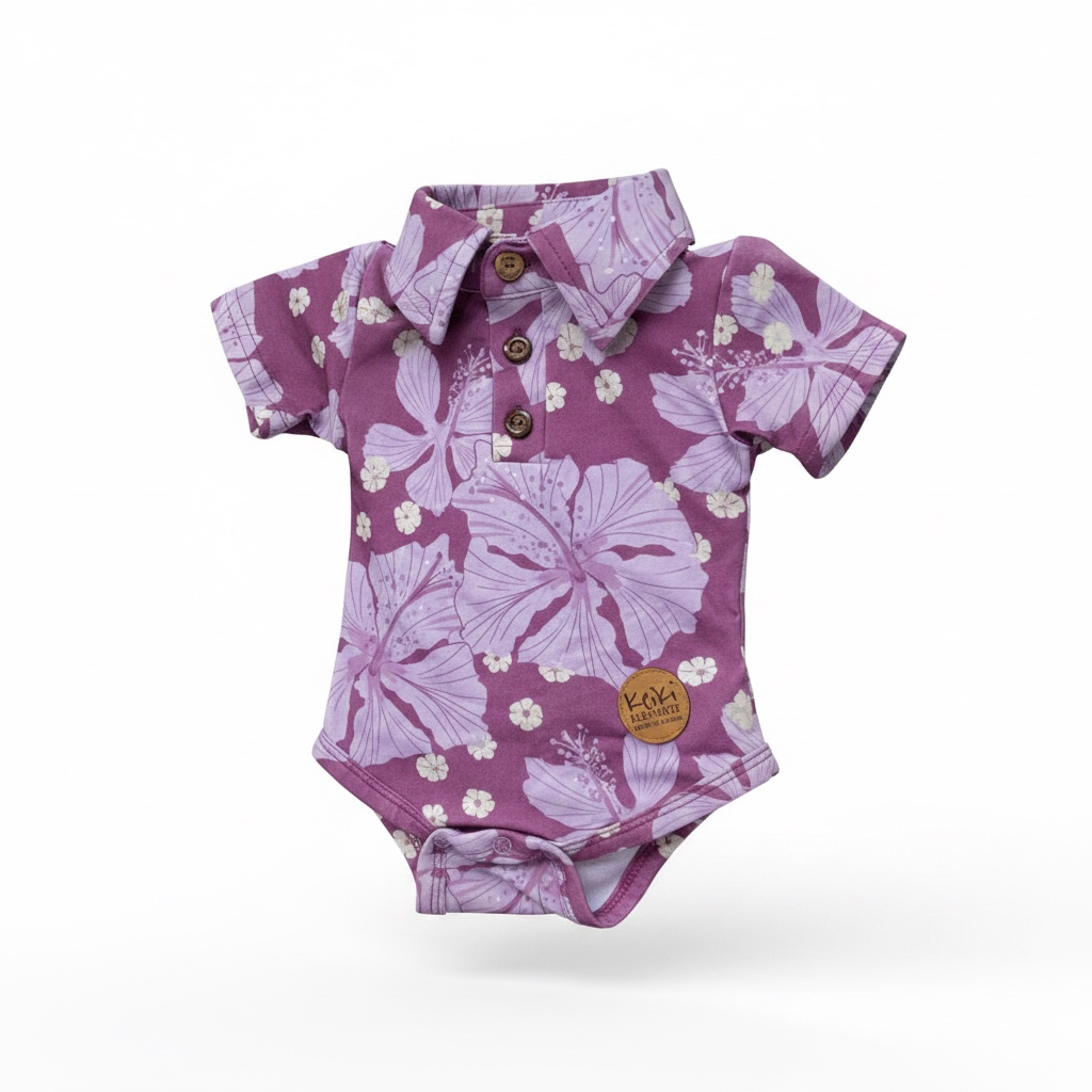 Hibi_blooms onesie polo ORCHID