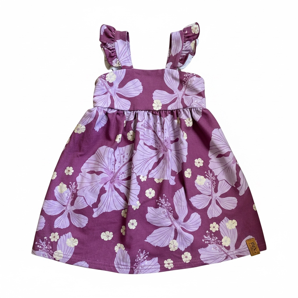 Hibi-Blooms ruffle dress ORCHID