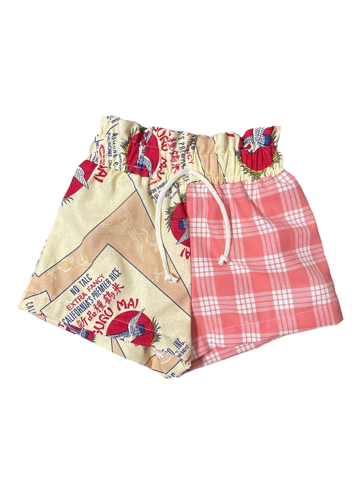 Rice Bag hapa ruffle shorts pink palaka