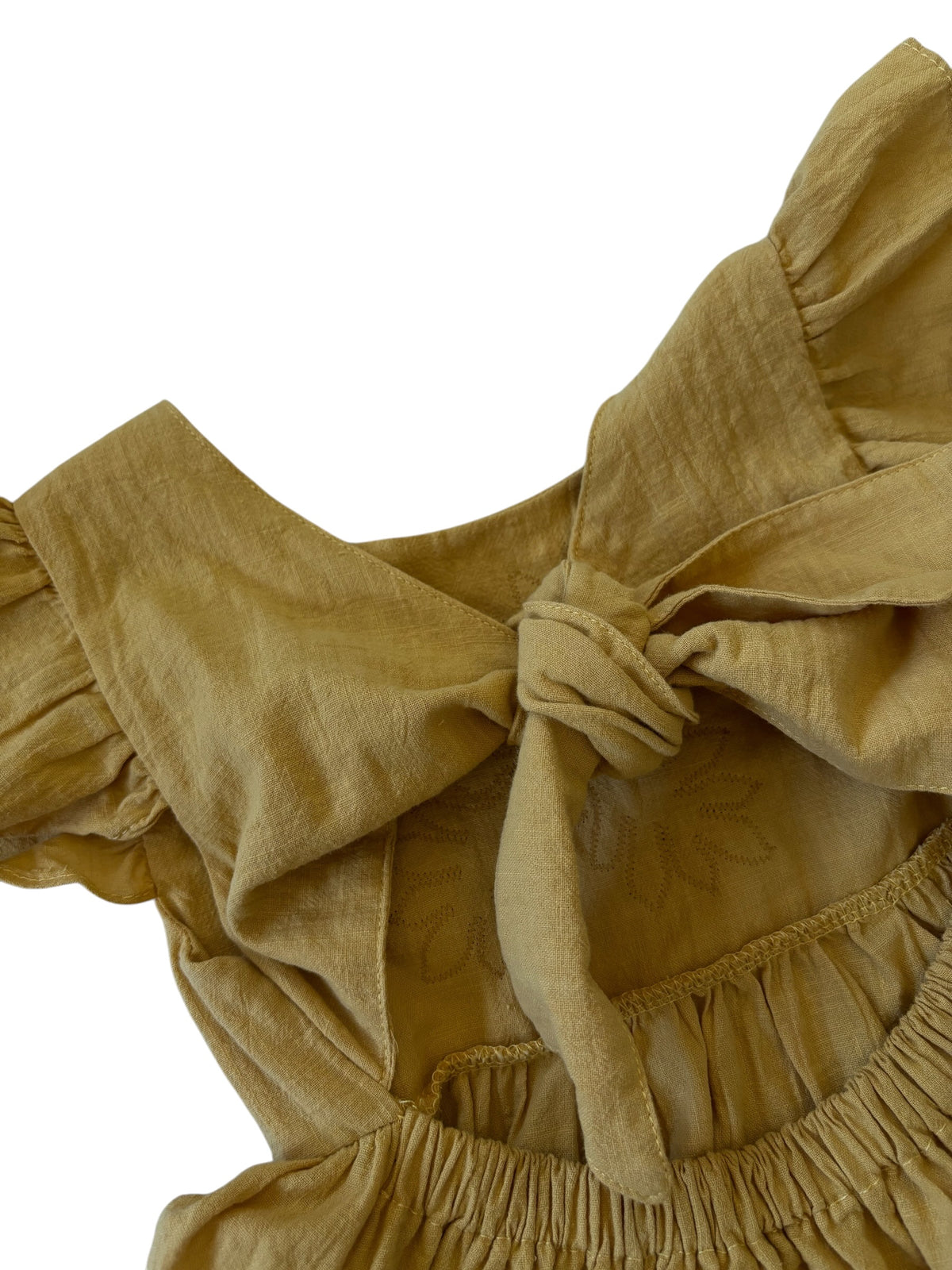 Flutter Dress ulu Mustard-sand