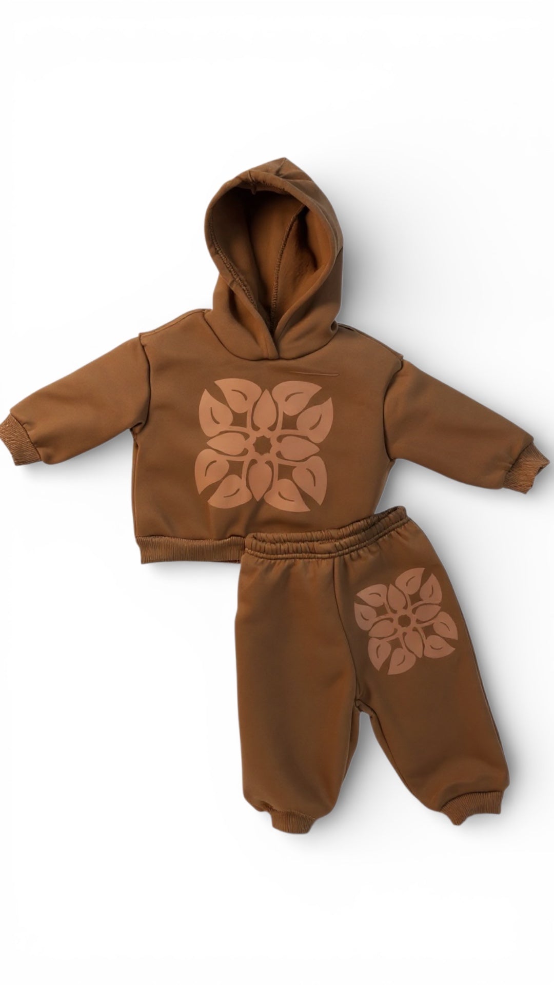 Anthurium Keiki hoodie set Brown
