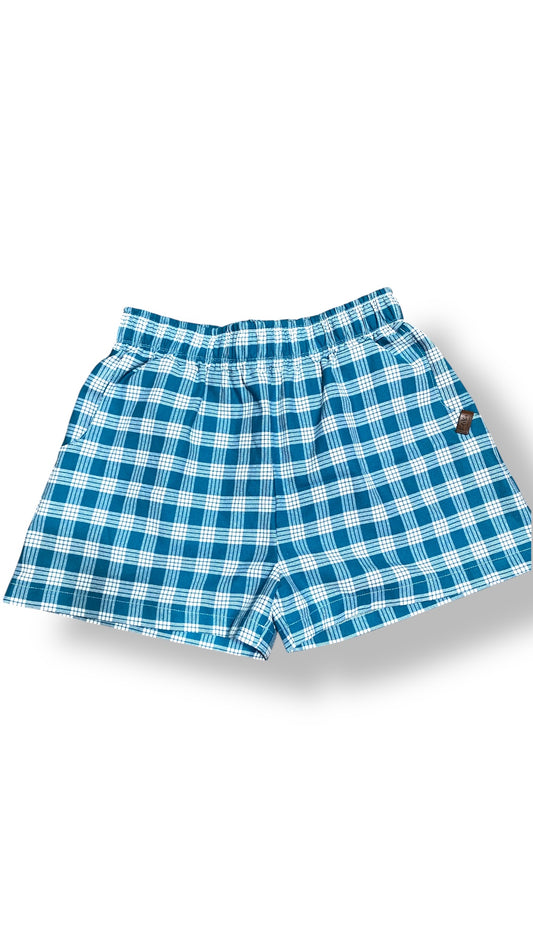Teal Palaka MOM Shorts