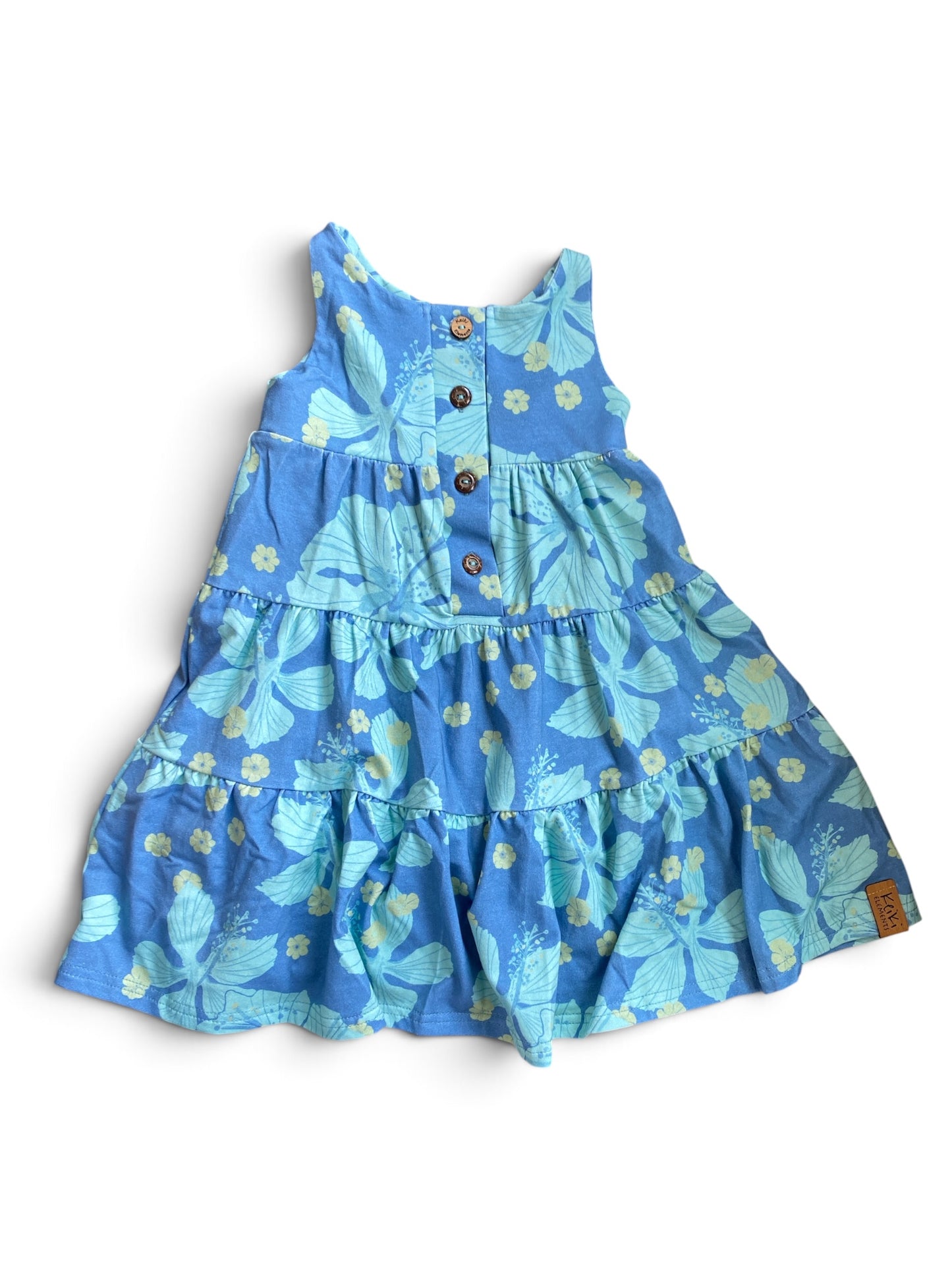 Hibi-Blooms ruffle dress Ocean