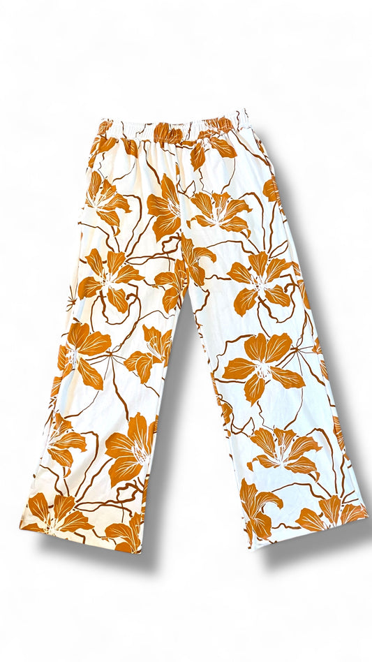 Pumpkin Spice woman wide leg pants