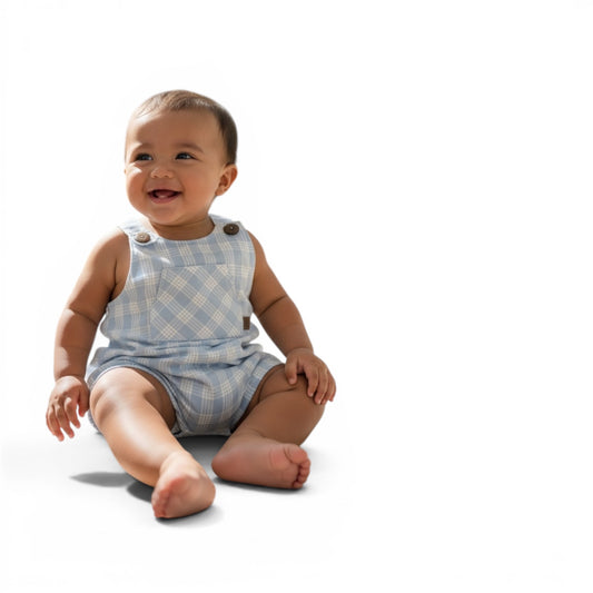Keiki overalls- baby blue