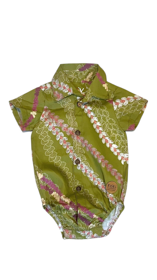 Keiki Aloha Shirt•onesie Niihau Shell