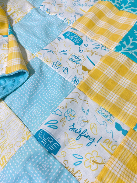 Sunshine Surf minky blanket