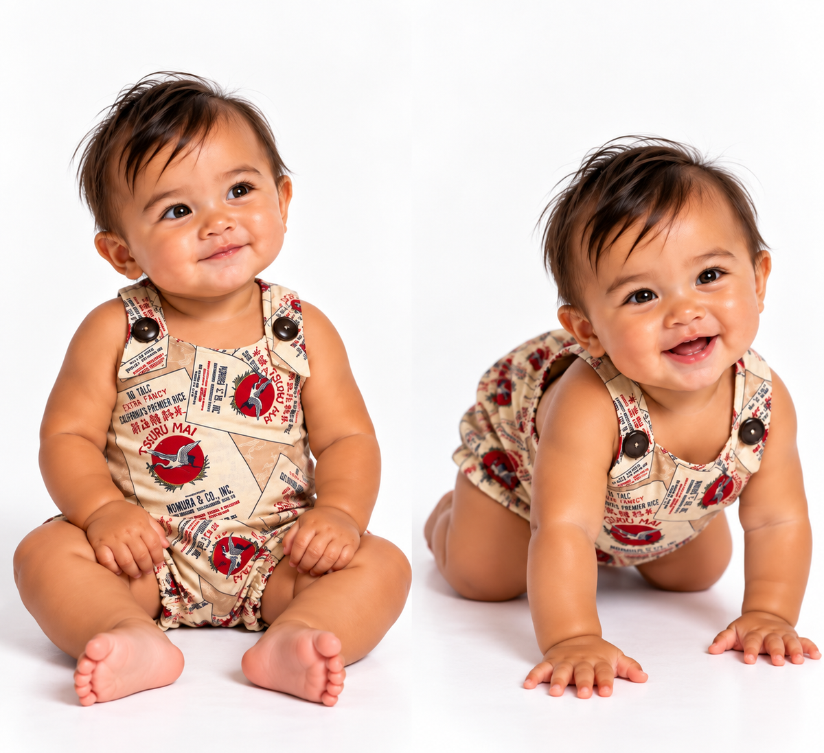 Rice bag overalls- peach