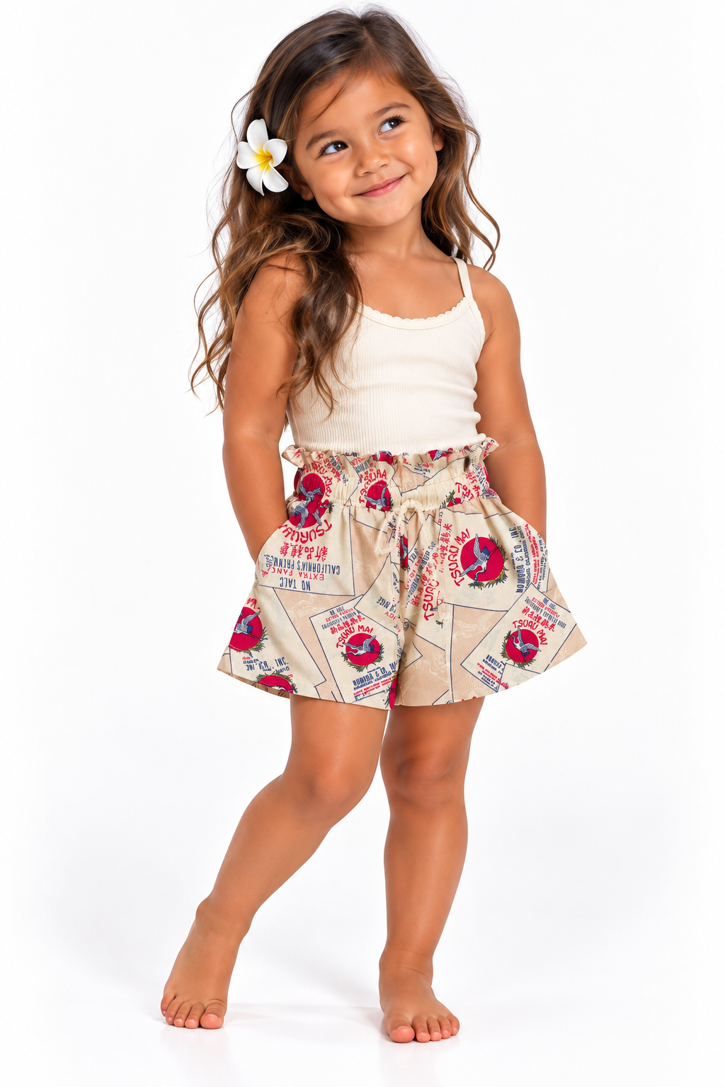 Rice Bag hapa ruffle shorts