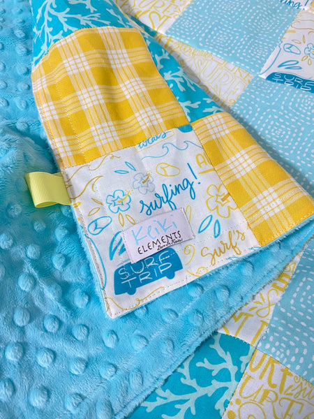 Sunshine Surf minky blanket