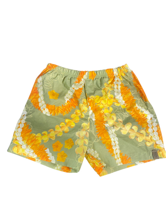 Leis on sage shorts