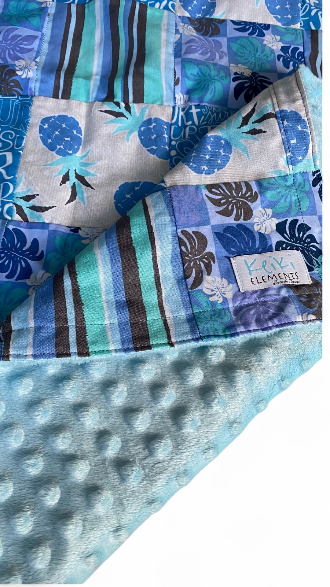 Minky blanket-pineapple patch
