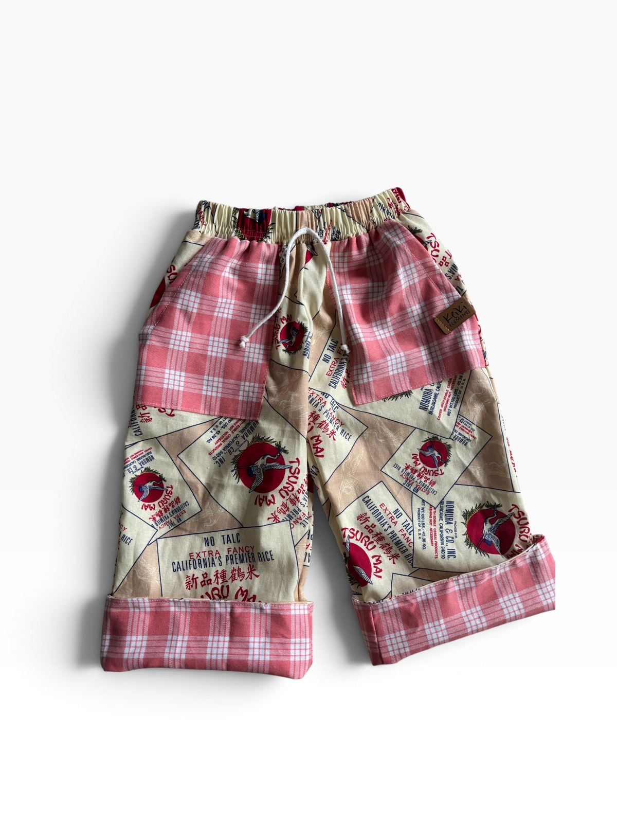 RICEbag pants- pink palaka