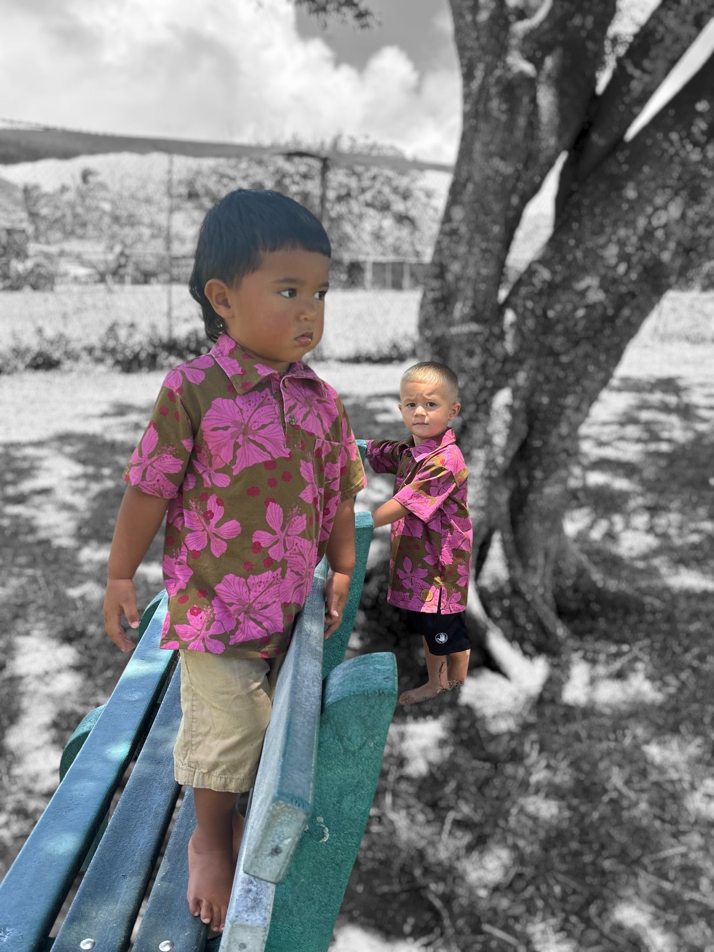 Hibi-blooms boys polo