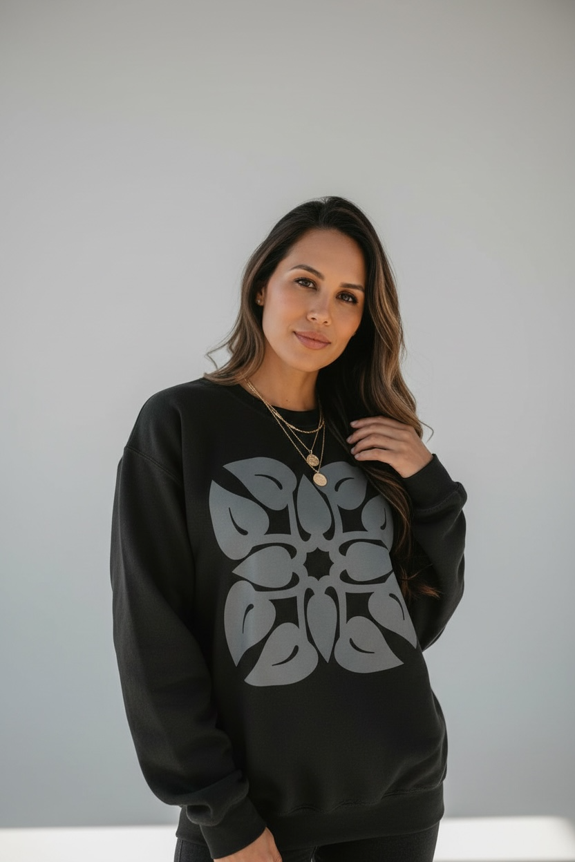 Anthurium quilt women’s Sweatshirt