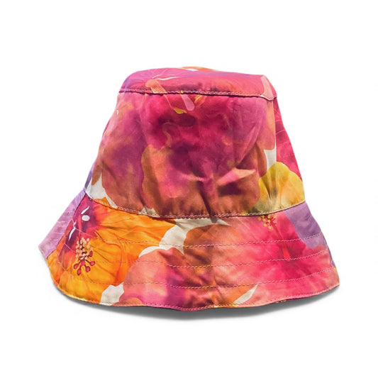 Reversible bucket hat hibiscus•pink