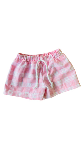 Keiki light pink Palaka shorts