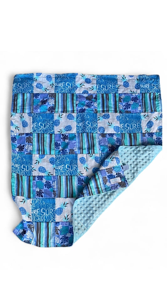 Minky blanket-pineapple patch