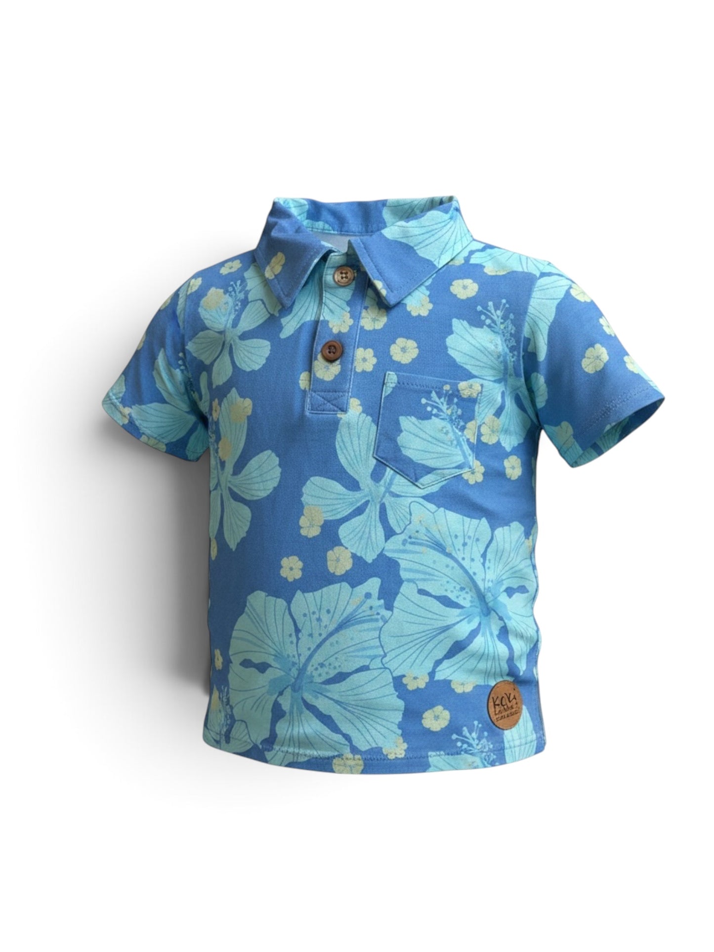 Hibi-blooms ocean boys polo