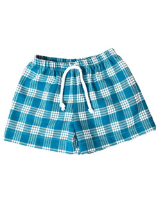 Cotton teal Palaka shorts